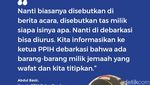 PPIH Jamin Barang dan Koper Jemaah Haji yang Wafat 100% Kembali ke Tanah Air