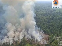 Karhutla di Muba dan PALI, Helikopter Lakukan 20 Kali Water Bombing
