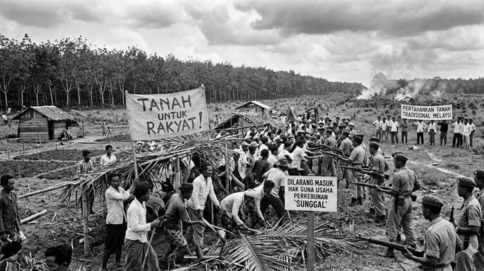 Ilustrasi konflik agraria di Sumatera Timur