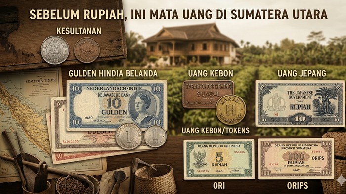 Ilustrasi mata uang sebelum Rupiah