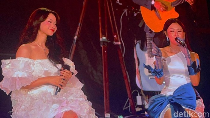 Raisa Anggiani di konser Yovie & Nuno.