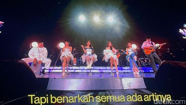 Raisa Anggiani di konser Yovie & Nuno.