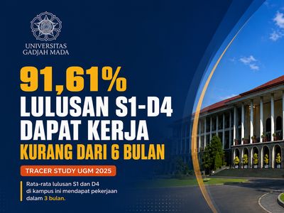 Edugrafis: 91,61% Lulusan UGM Dapat Kerja Kurang dari 6 Bulan