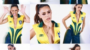 Dukung Neymar di Piala Dunia, Bruna Biancardi Sulap Jersey Brasil Jadi Seksi