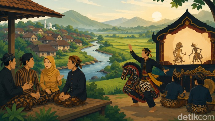 Ilustrasi daerah Ciamis yang warganya menggunakan bahasa Jawa.