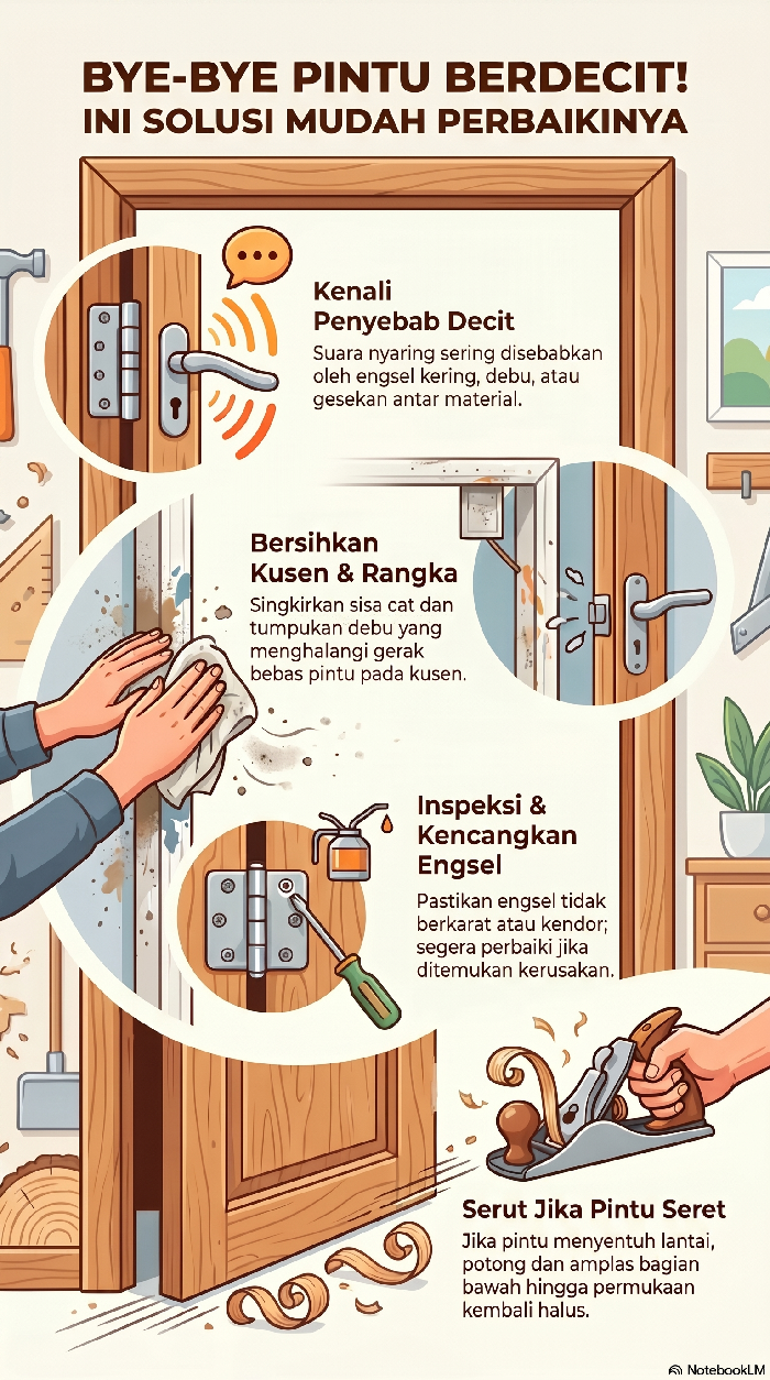 Infografis atasi pintu berdecit