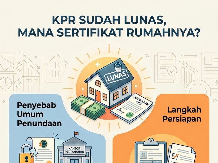 Infografis KPR lunas, tapi SHM belum diberikan