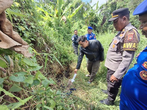 Lokasi penemuan mayat I Ketut Sadra, lansia asal Banjar Batugaing, Desa Beraban, Kecamatan Kediri, Tabanan, yang dilaporkan hilang sejak dua minggu lalu. (Istimewa)