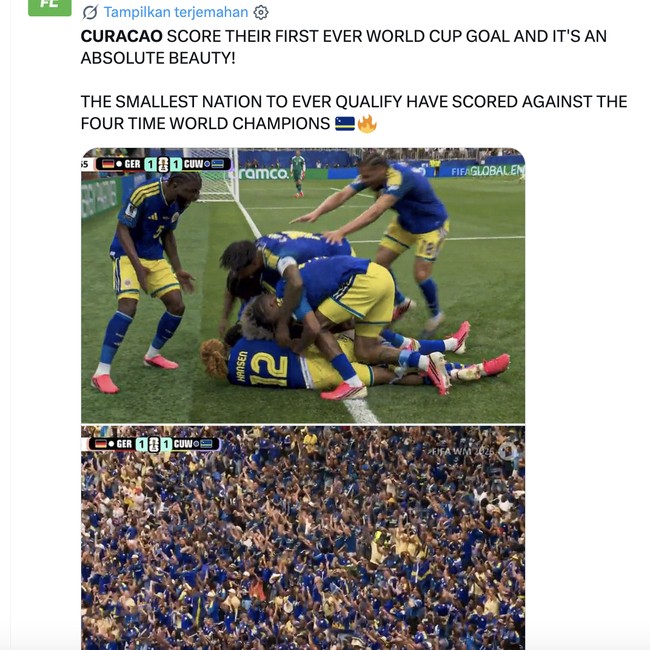 Meme Timnas Curacao Tetap Bangga Meski Dicukur Jerman 1-7
