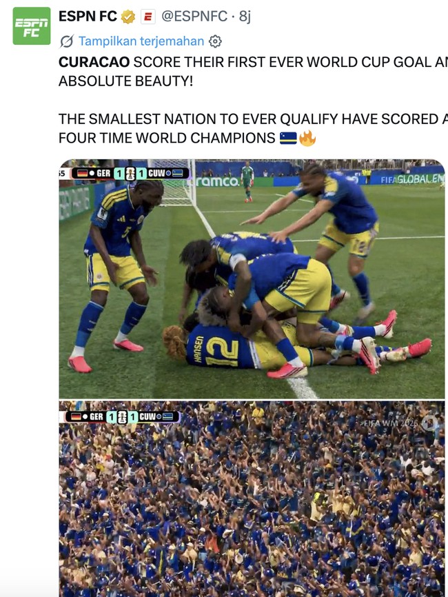 Meme Timnas Curacao Tetap Bangga Meski Dicukur Jerman 1-7