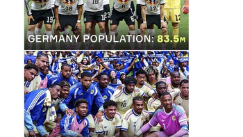 Perbandingan populasi Jerman dengan Curacao yang sangat jauh. Foto: X.com