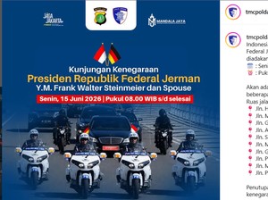 Ada Kunjungan Presiden Jerman, 10 Ruas Jalan di Jakarta Bakal Ditutup
