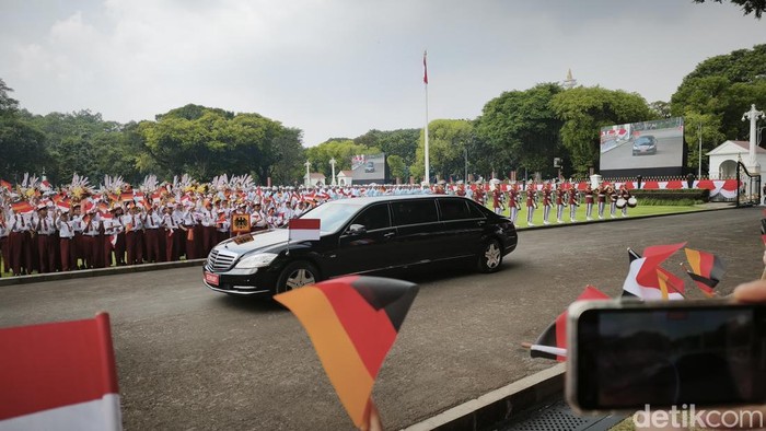 Prabowo terima kunjungan Presiden Jerman di Istana (Rolando Fransiscus/detikcom)
