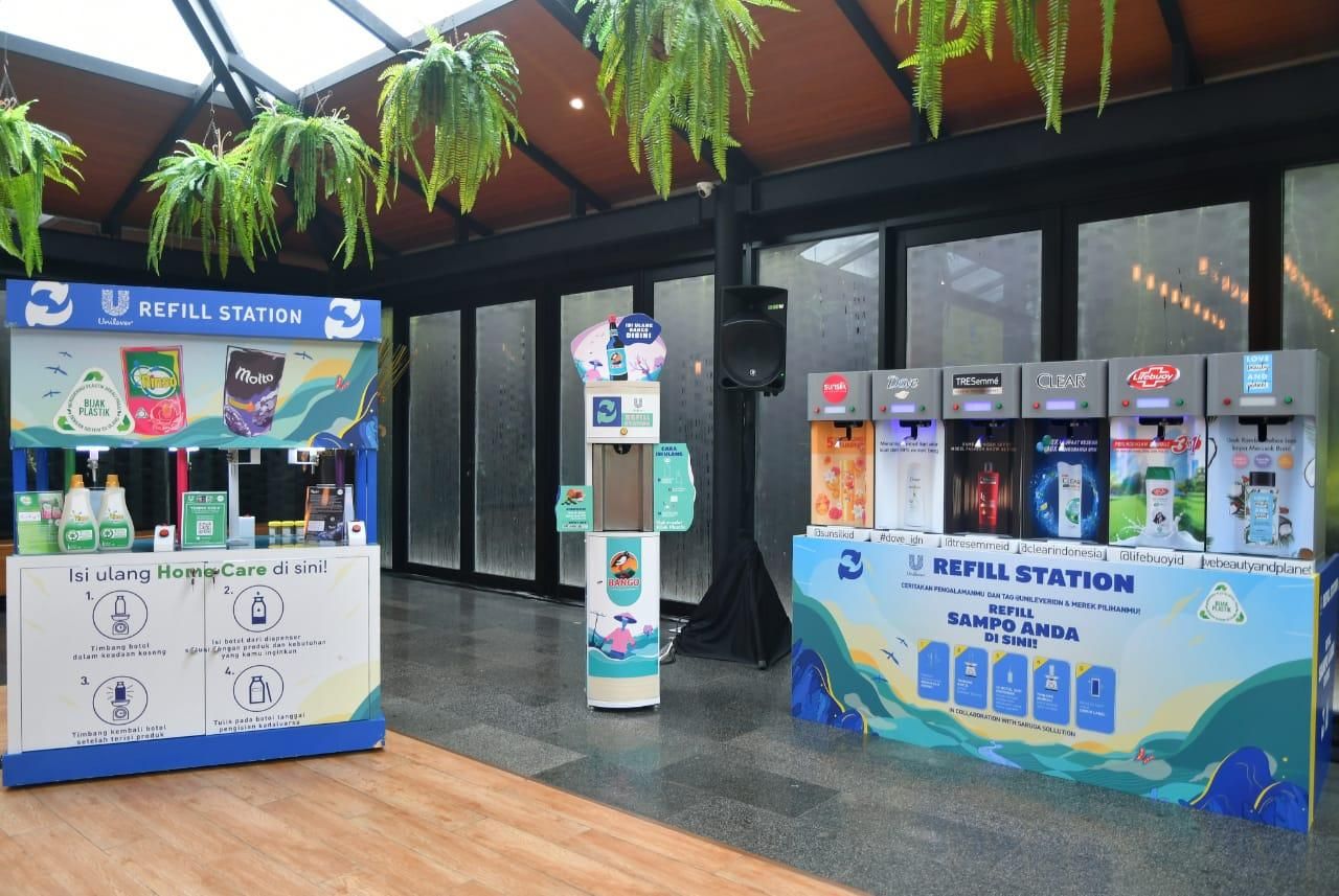 Refill Station Unilever. (Dok. Linkedin/Nurdiana Darus)