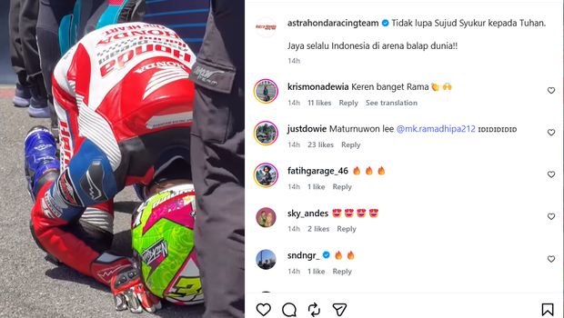 Sujud syukur Kiandra Ramadhipa Sujud syukur Kiandra Ramadhipa