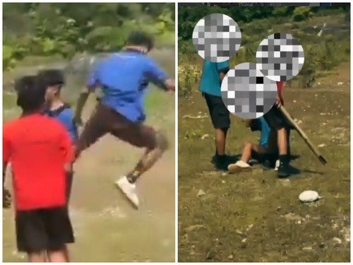 Tangkapan layar video viral seorang siswa yang menjadi korban perundungan oleh teman-temannya di Jimbaran, Badung. (Dok. tangkapan layar akun instagram @semeton_badung)