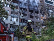 Video Drone-Rudal Rusia Bombardir Kyiv, 13 Orang Tewas-7 Selamat