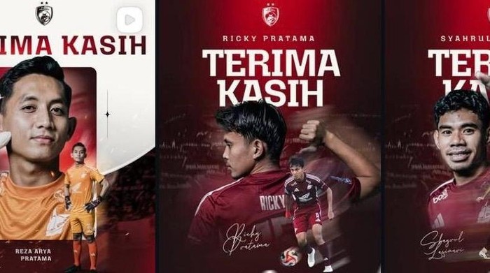 3 pemain PSM Makassar resmi dilepas. Reza Arya, Ricky Pratama dan Syahrul Lasinari.