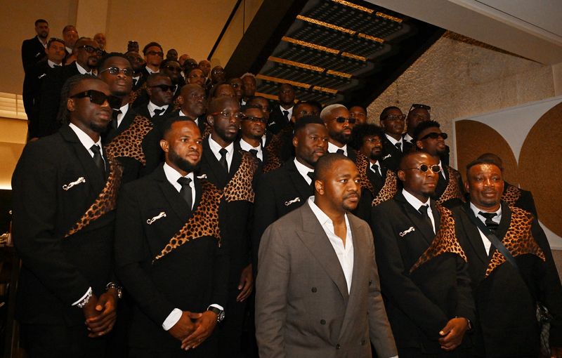 Soccer Football - FIFA World Cup 2026 - DR Congo Celebration Arrival with Houston City Officials - Omni Houston Hotel, Houston, Texas, U.S. - June 11, 2026  DR Congo players arrive at the hotel in Houston ahead of the FIFA World Cup IMAGN IMAGES via Reuters/Maria Lysaker