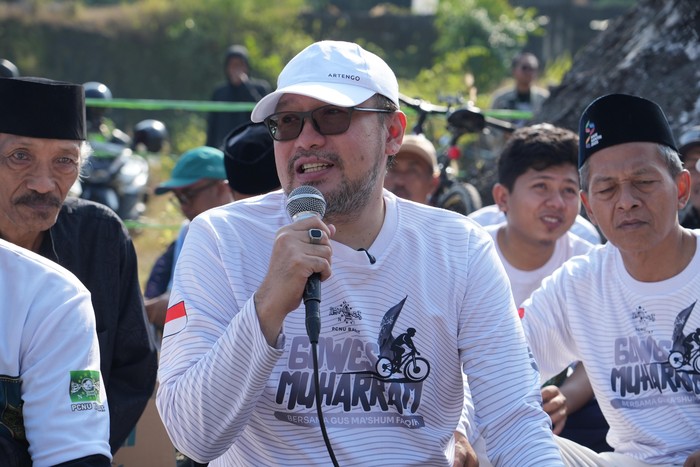 Wasekjen PBNU KH Mashum Faqih dalam acara Gowes Muharram Selasa (16/6/2026).