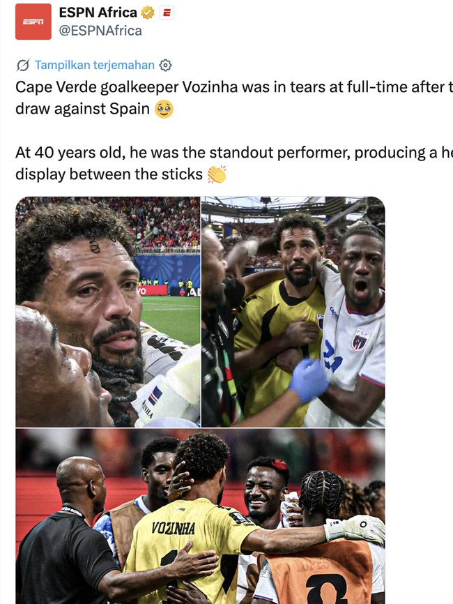 Cape Verde Tahan Spanyol, Kipernya Bikin Netizen Takjub
