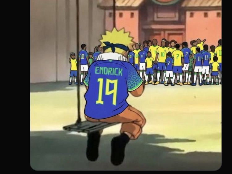 Dipinggirkan Ancelotti, Endrick Diolok-olok via Meme Anime
