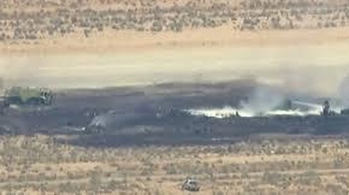 Pesawat pembom (bomber) B-52 mengalami kecelakaan tak lama setelah lepas landas dari Pangkalan Angkatan Udara Edwards