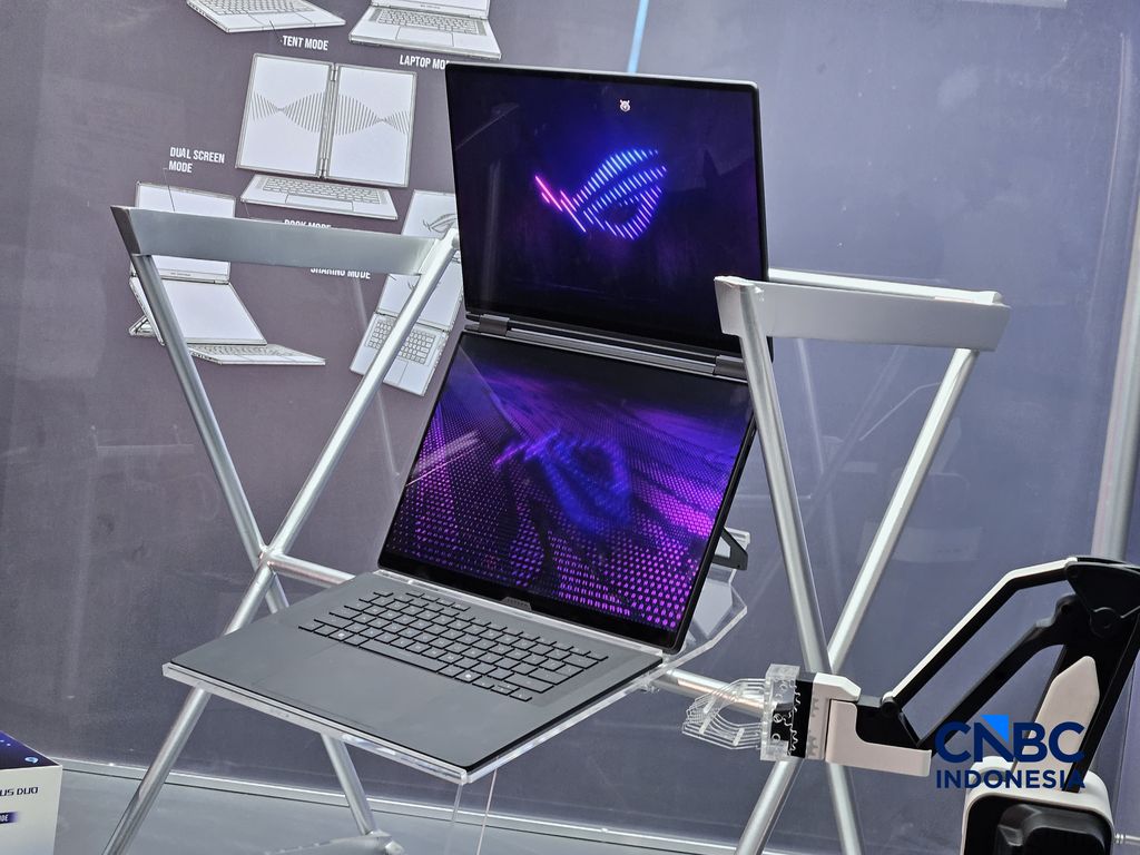 Asus Republic of Gamers (ROG) resmi meluncurkan laptop gaming premium terbaru, ROG Zephyrus Duo GX651, ke pasar Indonesia, Rabu (17/6/2026). (CNBC Indonesia/Intan Rakhmayanti Dewi)