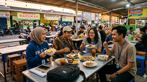 Ilustrasi kuliner harga mahasiswa (foto: Gemini AI)