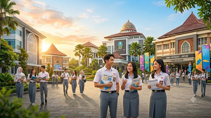 Ilustrasi pendaftaran SPMB Jatim 2026.