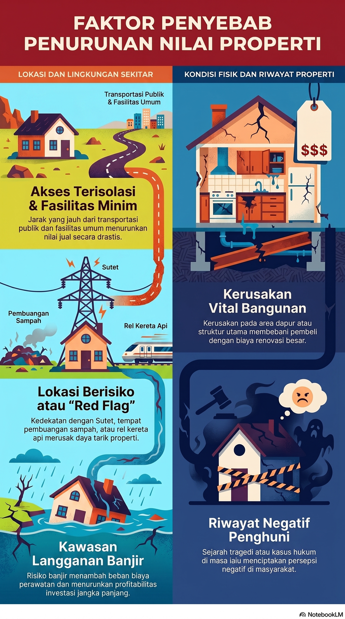 Infografis penyebab harga rumah anjlok