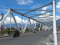 Jembatan Palu III Retak Akibat Gempa Kembali Dibuka, Truk Dilarang Melintas