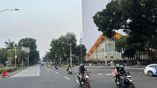 Lalin di Patung Kuda, Jakarta Pusat, Usai Massa Bubarkan Diri