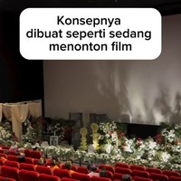 Viral Pernikahan di Bioskop Malang: Tamu Pakai Tiket, Duduk Sesuai Nomer Kursi