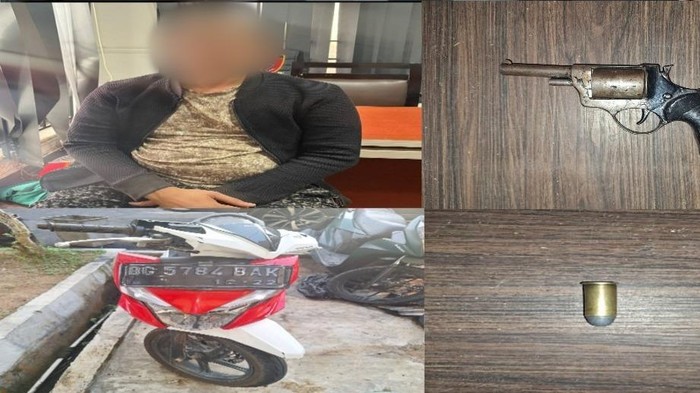 Pria bawa senpi dan amunisi saat ditangkap polisi di Muba