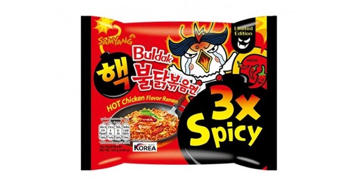 Produk mie instan Produk mie instan dengan ranking terpedas di dunia
