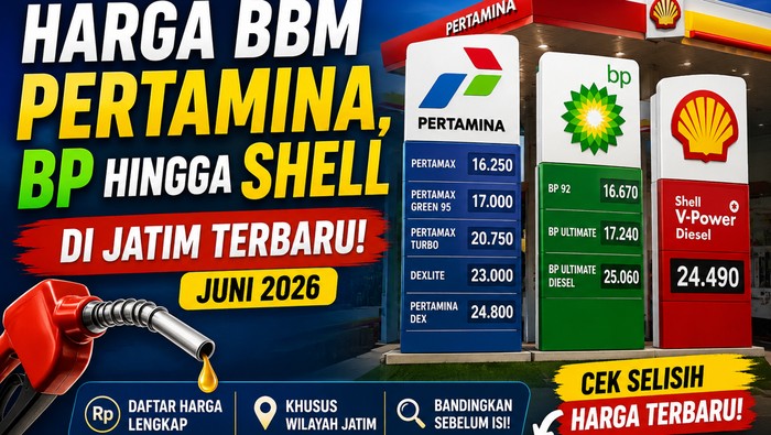 Ilustrasi harga BBM di Jawa Timur