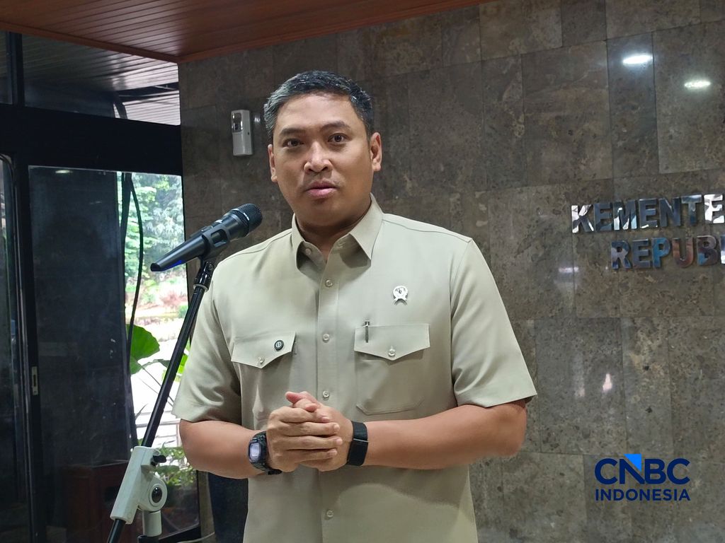Wakil Menteri Pertanian (Wamentan) Sudaryono saat konferensi pers di kantornya, Jakarta, Rabu (17/6/2026). (CNBC Indonesia/Martyasari Rizky)