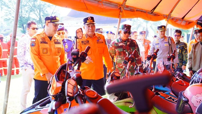 Bupati Muba Toha Tohet cek kesiapan sarana prasarana penanganan karhutla.