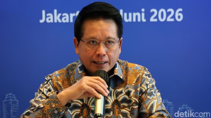 Hery Gunardi Ketua Umum Perbanas Hery Gunardi memberikan keterangan pers di Jakarta, Kamis (18/6/2026).