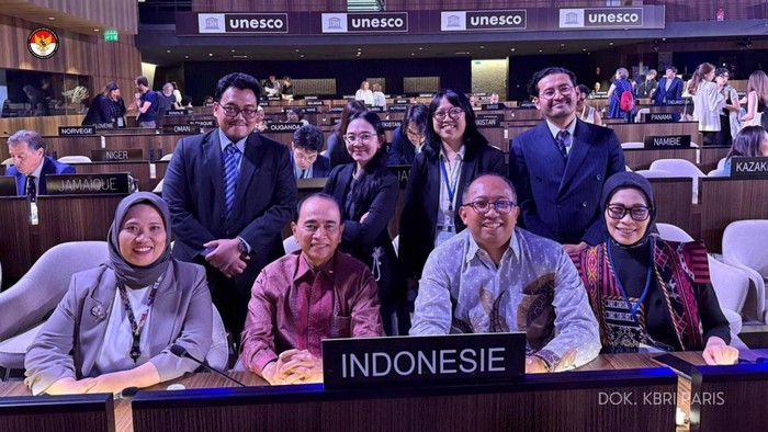 Indonesia terpilih sebagai anggota Komite Antarpemerintah untuk Warisan Budaya Takbenda (Intergovernmental Committee for the Safeguarding of the Intangible Cultural Heritage) UNESCO periode 2026–2030. (Dok Kemlu).