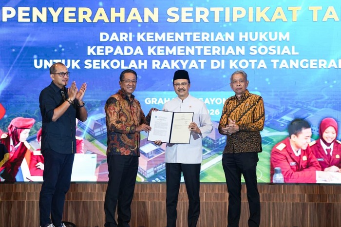 Kementerian Hukum Hibahkan Lahan di Tangerang untuk Sekolah Rakyat