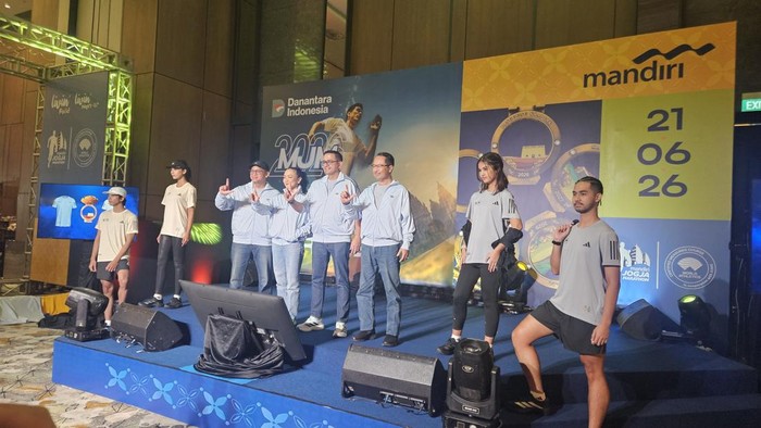 Konferensi Pers Mandiri Jogja Marathon 2026 di Hotel Marriott, Yogyakarta, Kamis (18/6/2026).