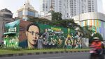 Foto: Kota Surabaya Berhias Mural Anniversary Persebaya