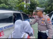 Polres Kotamobagu Manjakan Pelajar Jelang Hari Bhayangkara