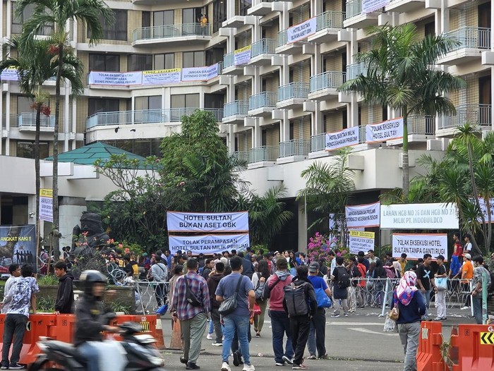 Situasi terkini jelang eksekusi Hotel Sultan (Taufiq/detikcom)