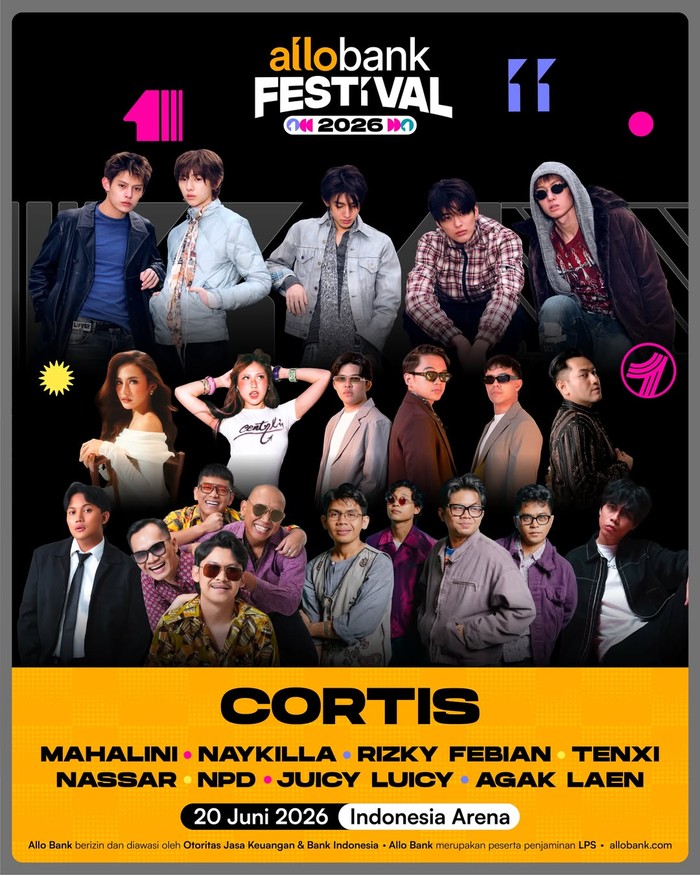 Allo Bank Festival 2026 akan digelar pada 20 Juni di Indonesia Arena, Jakarta. Nikmati penampilan musisi terkenal, termasuk CORTIS, dan catat jadwal penukaran wristband!