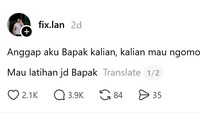 Anggap Aku Bapak Kalian, Kalian Mau Ngomong Apa? Ini Jawaban Netizen