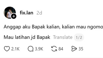 Mula-mula, fix.lan berujar kayak gini. Langsung deh, sekitar 2.100 lebih likes, 3.900 komentar, dan 84 repost berdatangan. Foto: Threads/fix.lan