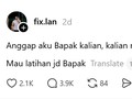 Anggap Aku Bapak Kalian, Kalian Mau Ngomong Apa? Ini Jawaban Netizen